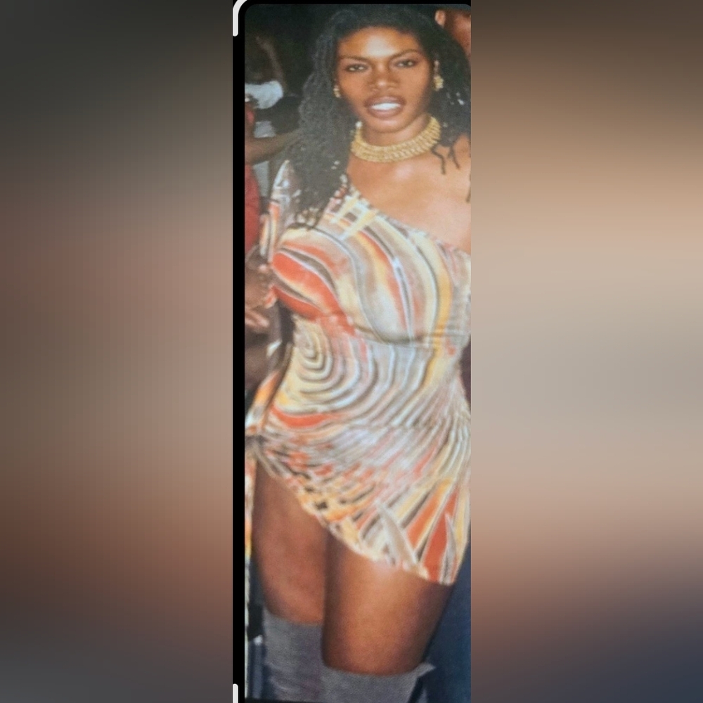 One Shoulder String Mini Dress - image 4